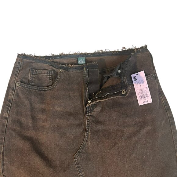 Women's‎ NWT Wild Fable Low-Rise Denim Maxi Brown Skirt Size 8 - Picture 5 of 6